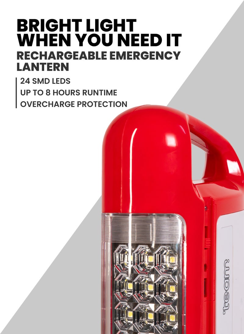 TEAM Rechargeable Emergency LED Lantern – 24 SMD LEDs, 6V Battery, Portable Light for Home, Camping & Power Outages - Image 3